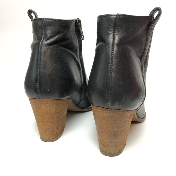 Madewell- Leather Ankle Boots Made in Italy 9 - Picture 5 of 6